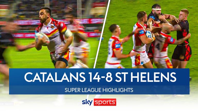 Highlights of the Super League match between Catalans Dragons and St Helens