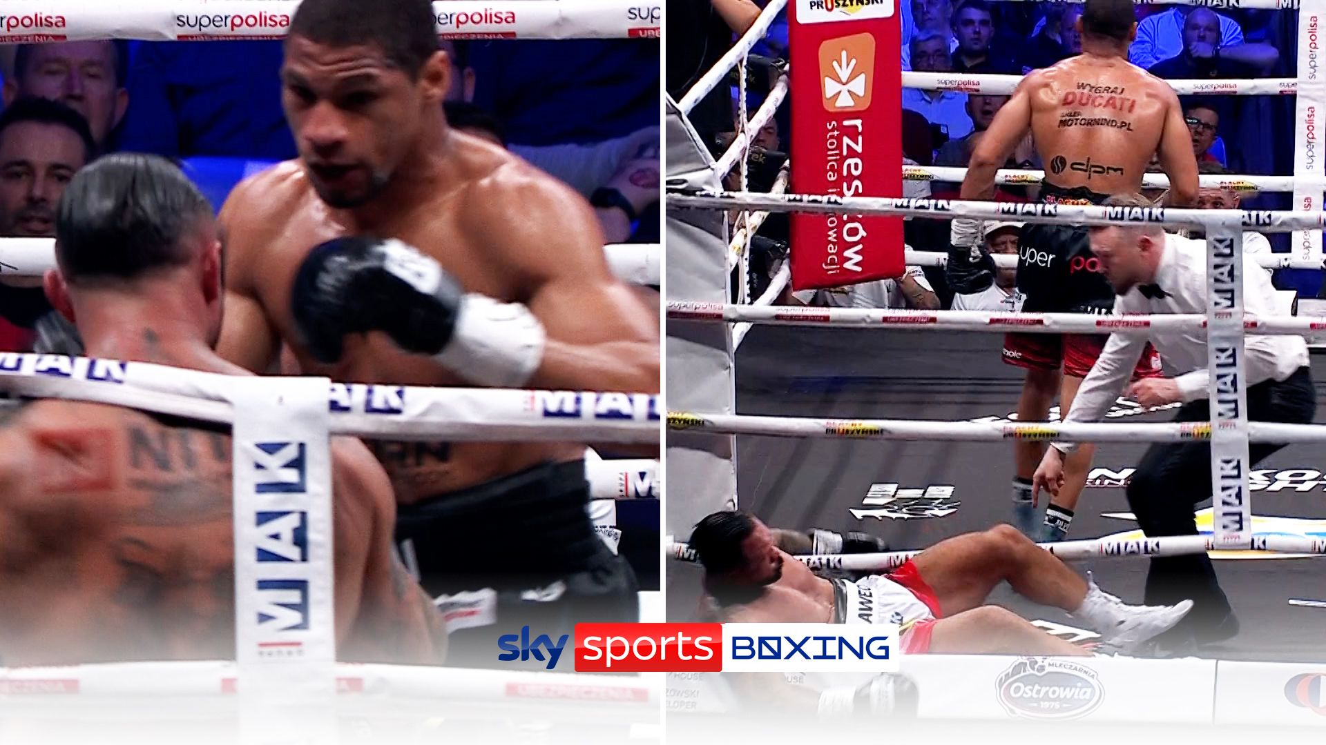 MASSIVE left hook KO | Garcia blasts Plawecki out of the ring ...