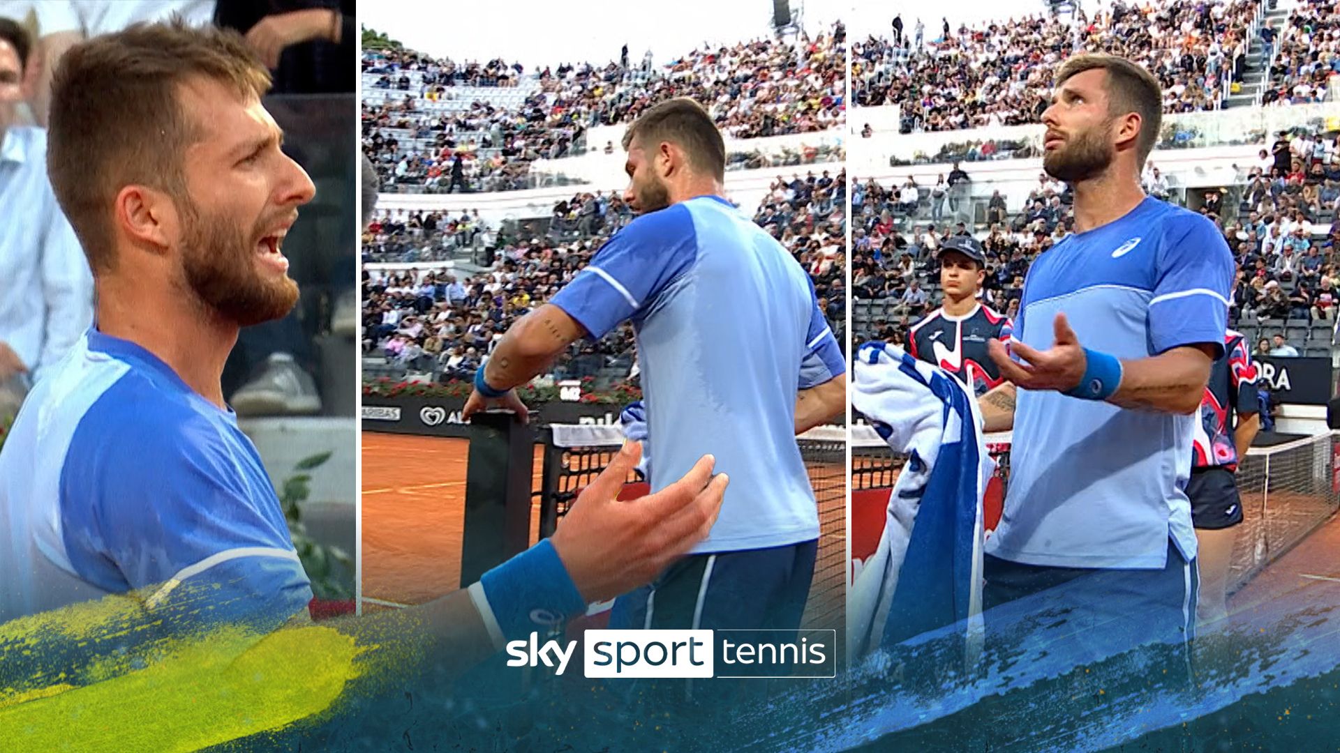 Moutet LOSES his cool with umpire in match vs Djokovic!