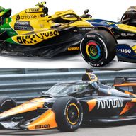 McLaren's Senna-inspired Monaco GP livery (top) and their IndyCar (bottom) Credit: McLaren F1/AP Photo