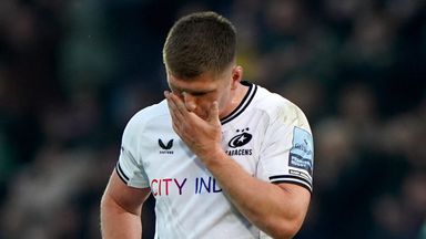 Owen Farrell played his last game for Saracens on Friday after they were beaten by Northampton Saints