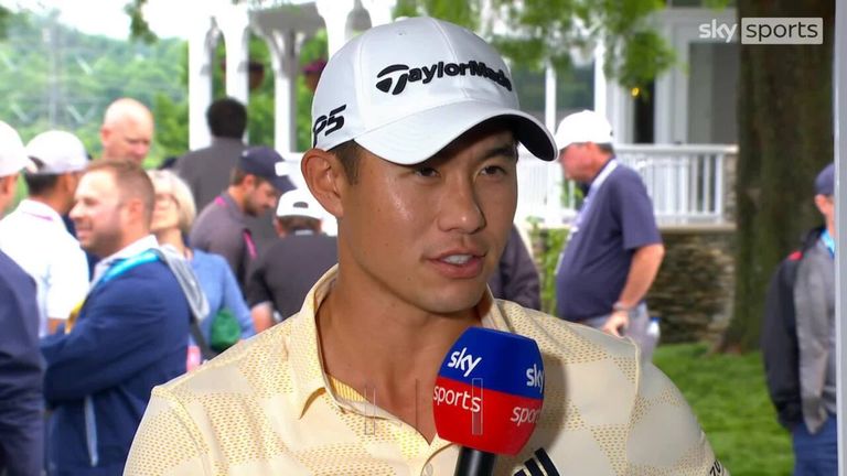 Collin Morikawa posted a second-round six-under-par 65 to take the clubhouse lead at Valhalla on Friday.