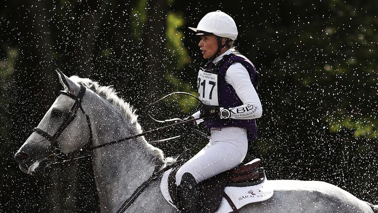 Georgie Campbell, seen here riding Darcy De La Rose, died after a fall from a horse on Sunday
