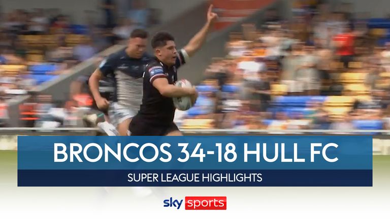 Highlights of the Super League match between London Broncos and Hull FC.