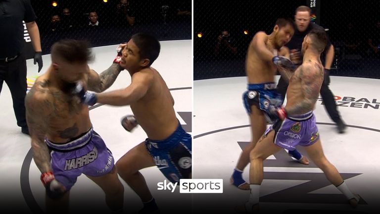 Is this one of the best comebacks seen in combat sports? ONE's Liam Harrison recovers from two knockdowns to win against Muangthai PK Saenchai in Muay Thai. 
