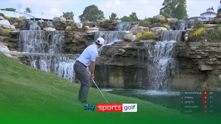 McIlroy found the water off the 18th tee but kept his composure to deliver a dramatic par