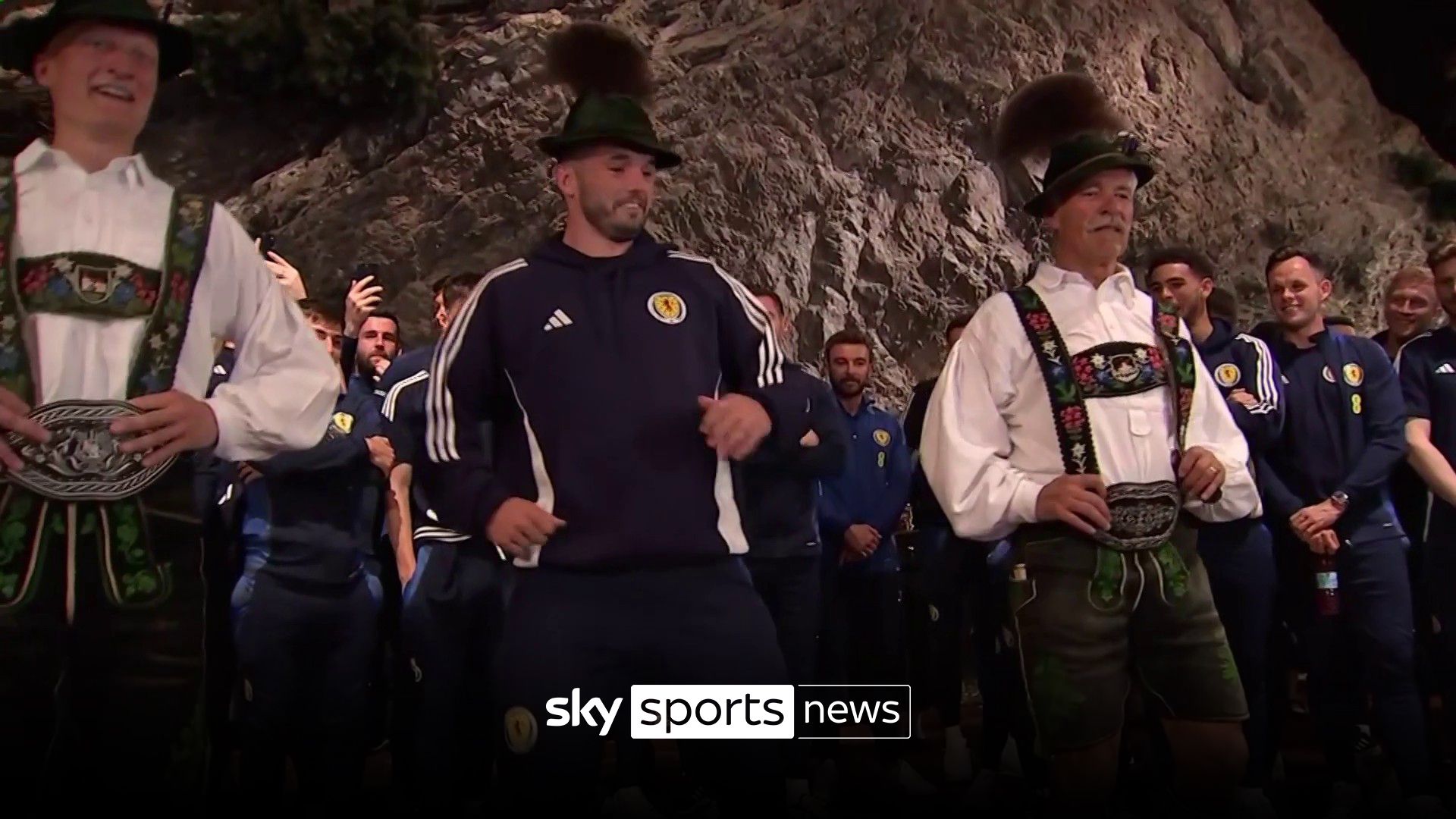 Who else!? McGinn joins Bavarian dancers as Scotland arrive in Germany