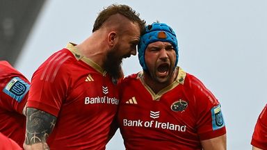 Tadhg Beirne captained Munster to URC quarter-final victory over the Ospreys 