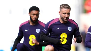 Luke Shaw trained with England on Tuesday