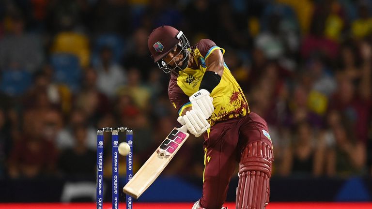 Watch all of Shai Hope's 12 boundaries as he blasted an unbeaten 82 off 39 balls in Barbados