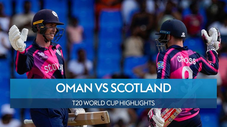 Highlights from Scotland's seven-wicket win over Oman in Antigua