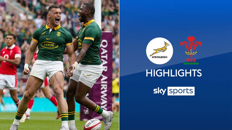 Highlights from the summer international as South Africa eventually pulled away to beat Wales at Twickenham
