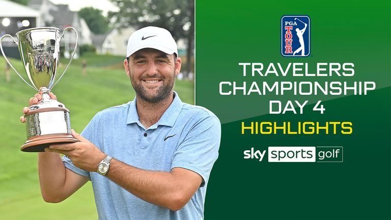 Highlights from the final round of the Travelers Championship as Scottie Scheffler won in a play-off 