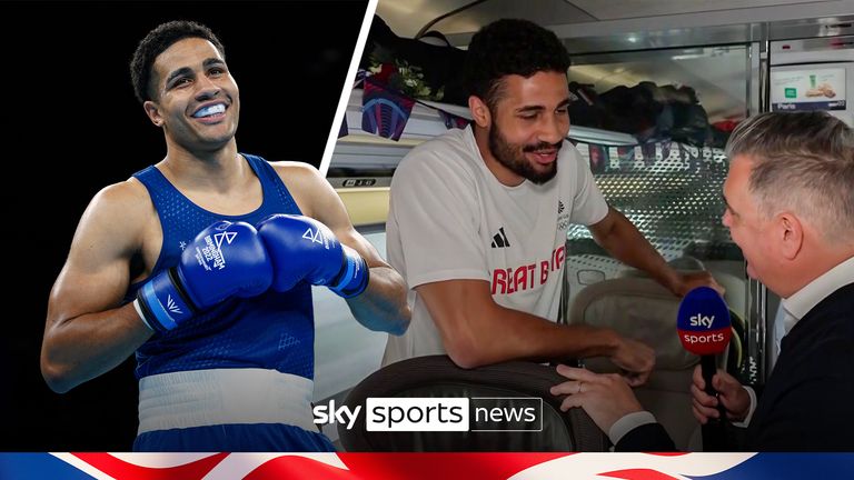 Geraint Hughes speaks to Team GB boxer Delicious Orie about his Olympic gold medal aspirations aboard the Eurostar heading to Paris