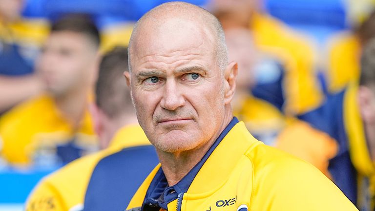 New Leeds head coach Brad Arthur watched from the stands