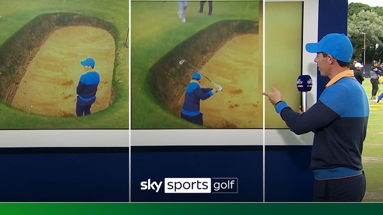 In 2016, Rory McIlroy struggled to get out of a deep Royal Troon bunker during his practice round at The Open Championship