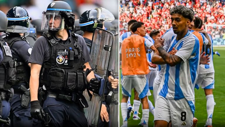 Morocco and Argentina played out a chaotic opening match to the 2024 Olympics