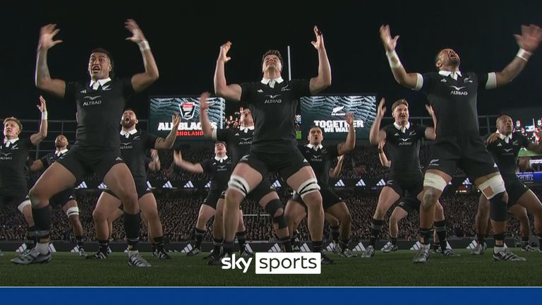 England were greeted to Eden Park by the iconic All Blacks Haka