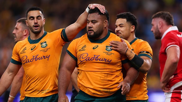 Wallabies tighthead prop Taniela Tupou proved too powerful from close range, scoring the first try