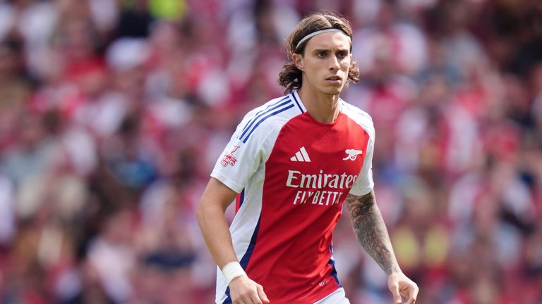 Riccardo Calafiori made his Arsenal debut against Lyon