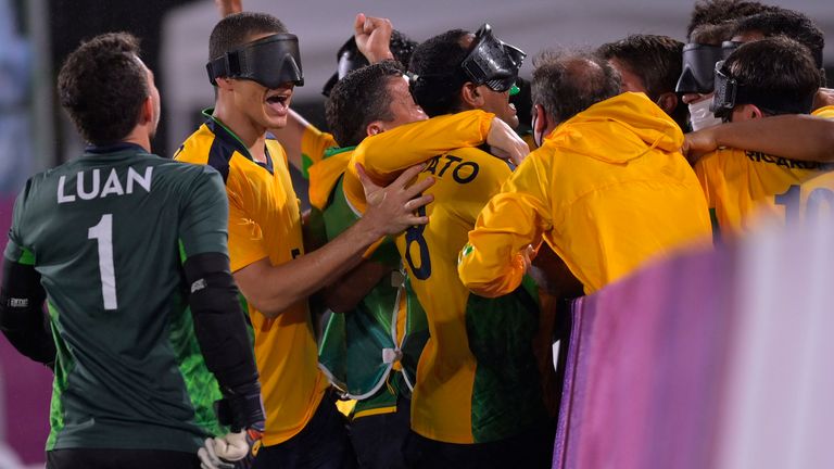 Brazil won gold in men's blind football at the 2020 Tokyo Paralympics