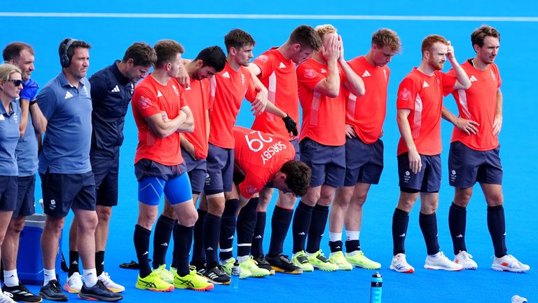 Great Britain were dejected following their quarter-final defeat to India in a penalty shoot-out