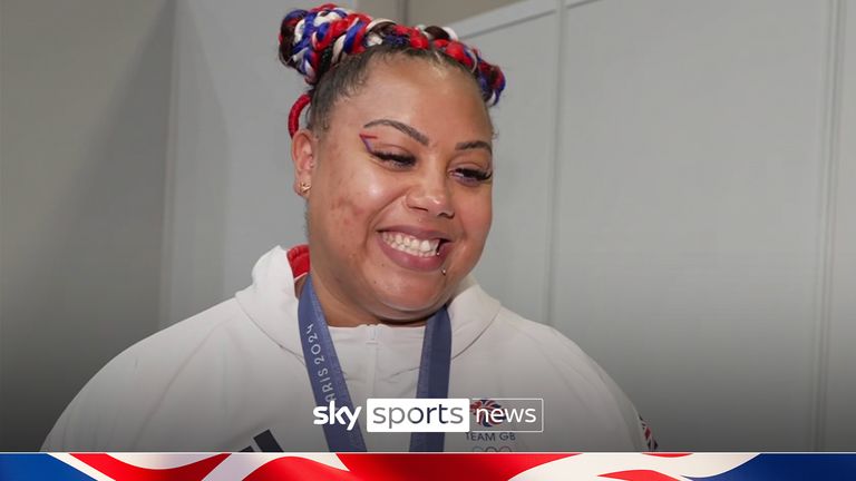 Team GB's Emily Campbell glows with pride after securing Britain's final medal in the closing event of Paris Olympics with bronze in women's weightlifting.