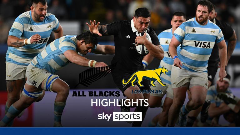 Watch highlights of the Rugby Championship match between New Zealand All Blacks and Argentina Pumas