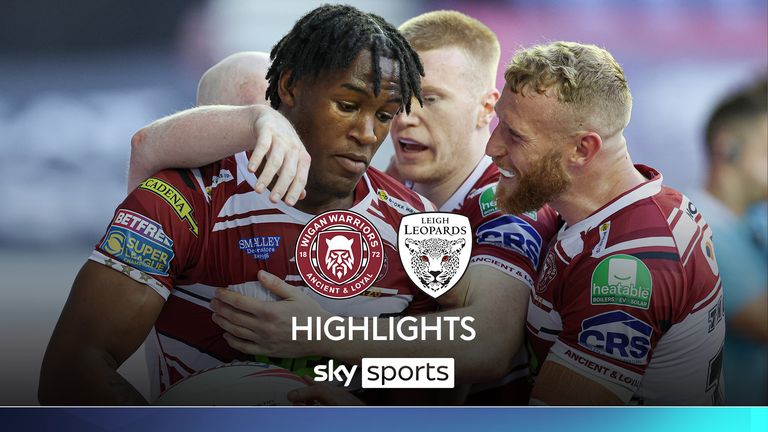 Highlights of the Super League match between Wigan Warriors and the Leigh Leopards