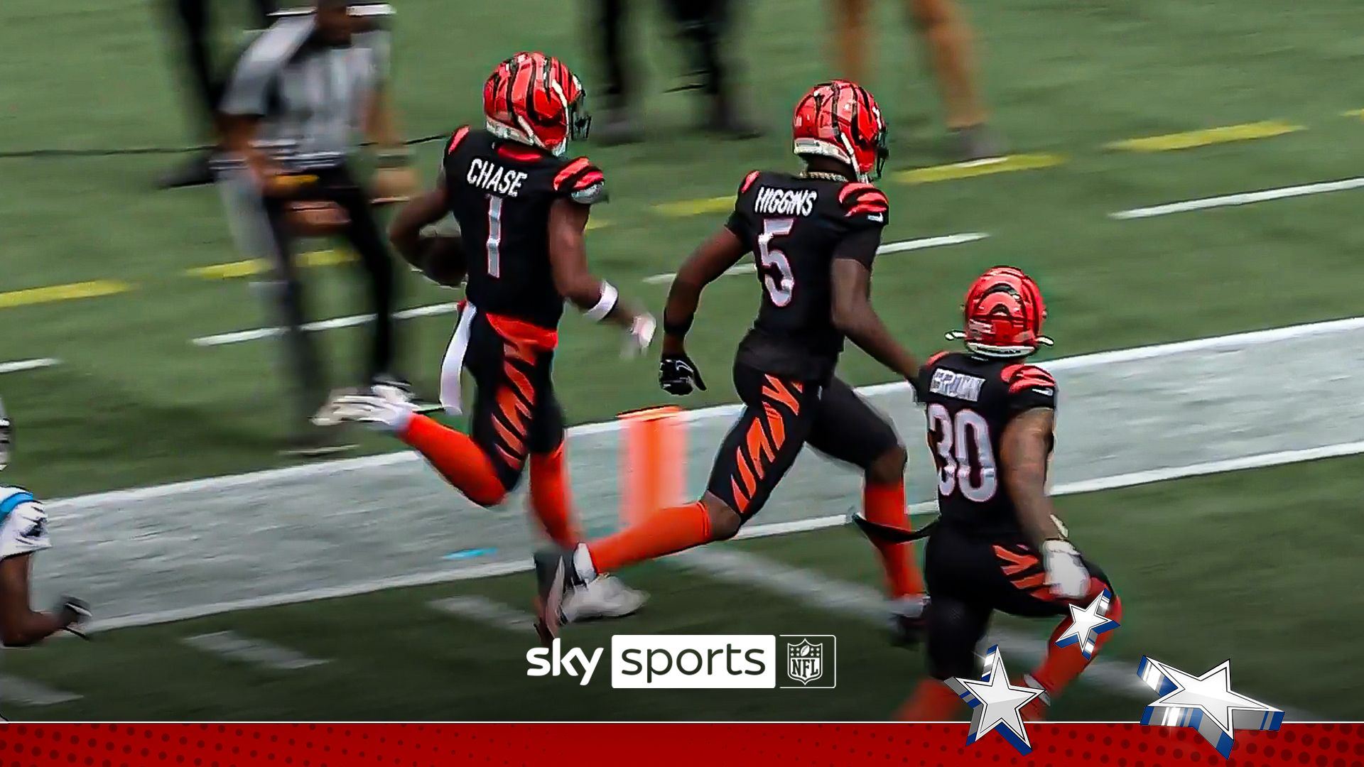 'They won't catch him' | Chase's 63yd pinball touchdown for Bengals