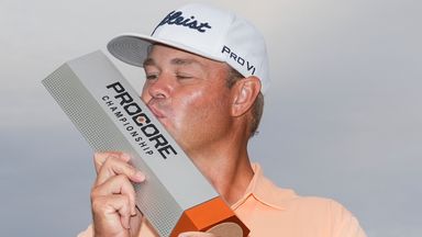 Patton Kizzire celebrated a first PGA Tour victory since 2018 Procore Championship