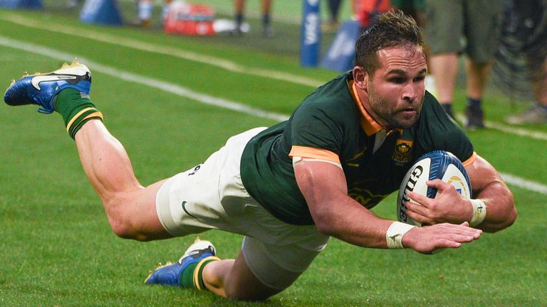 Cobus Reinach was among the South African try scorers