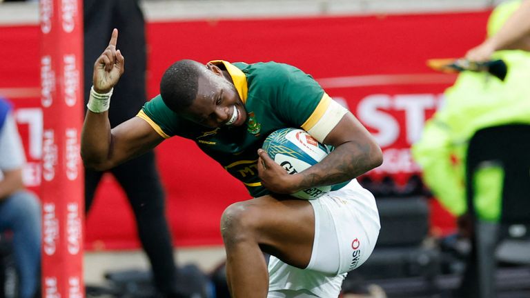 South Africa full-back Aphelele Fassi got on the scoresheet with two tries