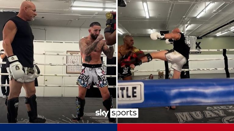 Liam Harrison took some time out ahead of his fight at ONE 168 this Friday to give WWE legend Goldberg some tips in Muay Thai.