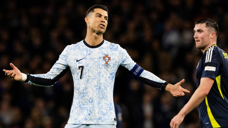 Cristiano Ronaldo endured a frustrating night against Scotland at Hampden Park