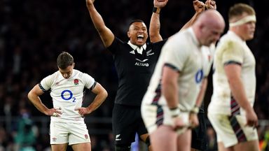 England's George Ford (left) looks dejected at the final whistle