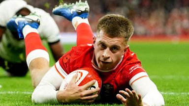 Cameron Winnett saw his try disallowed for Wales 