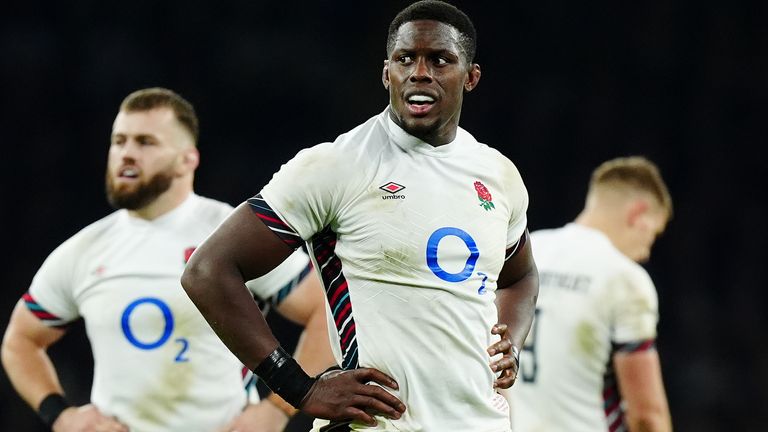 England's Maro Itoje was penalised for a neck roll when Henry Slade looked to have scored a third try