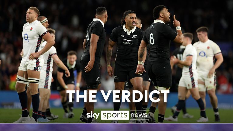 Sky Sports' James Cole brings the latest from the Twickenham Stadium after England faltered to a challenging New Zealand.