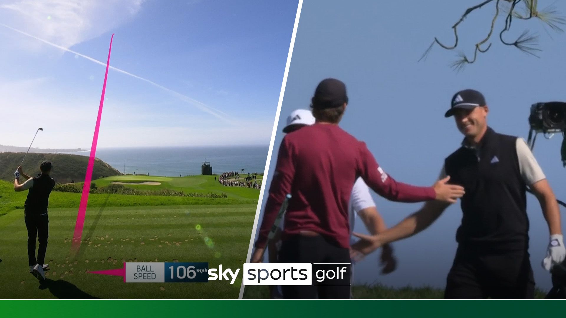 'Bring it right back and in!' | Aberg nails hole-in-one