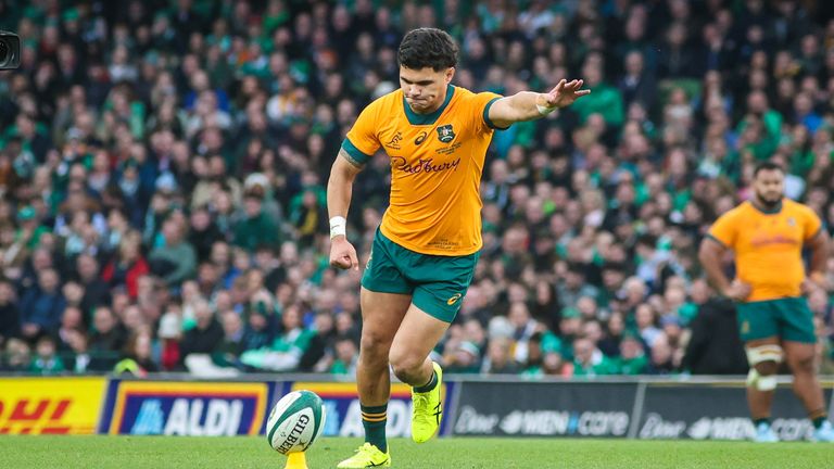 Noah Lolesio kicked four penalties and a conversion for the Wallabies in Dublin