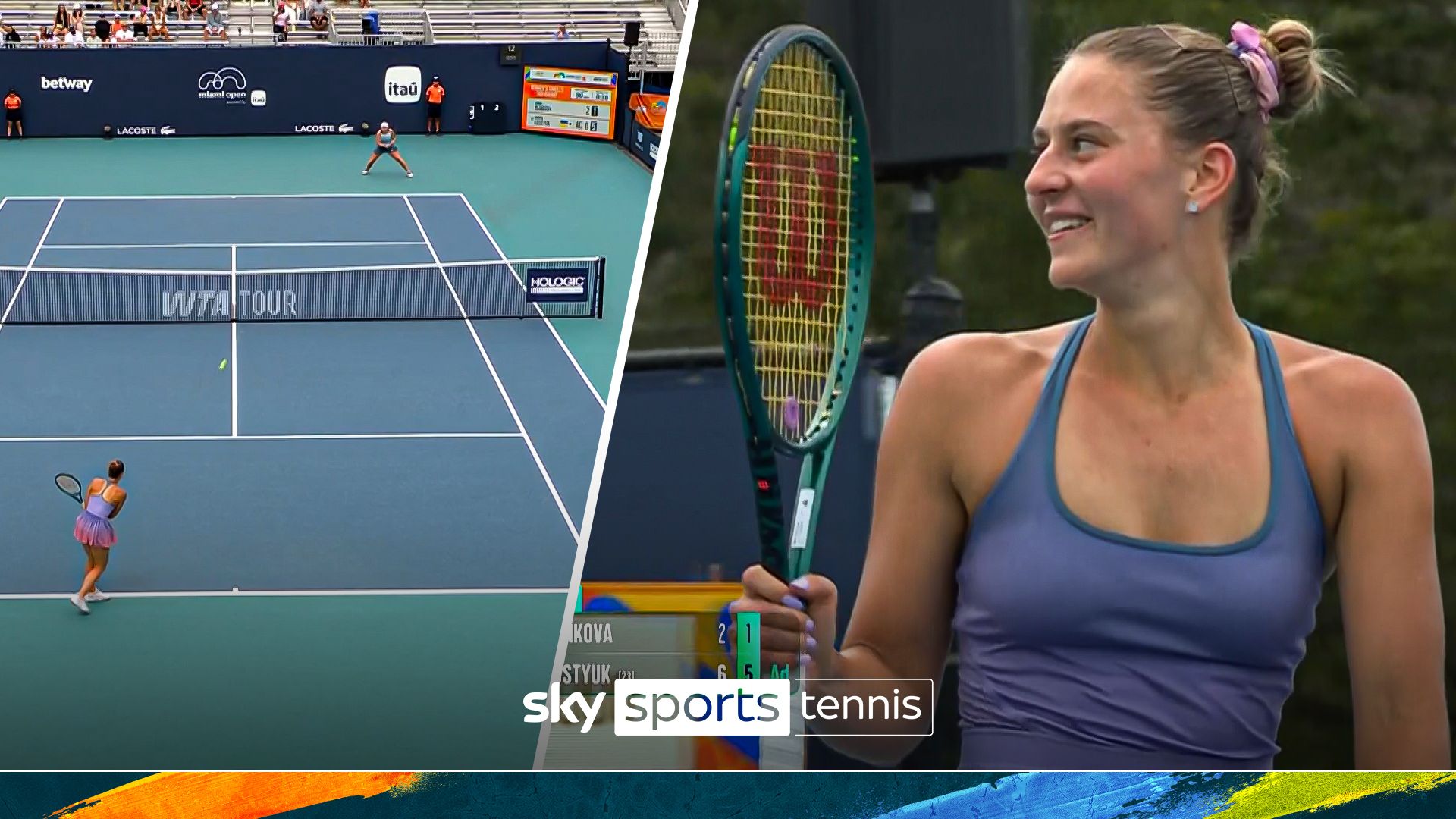 'You don't see that very often!' | Kostyuk hits underarm serve ace on match point!