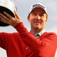 Russell Henley celebrates his victory at the Arnold Palmer Invitational 
