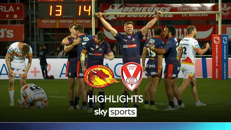 Highlights of the Super League match between Catalans Dragons and St Helens