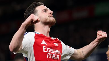 Declan Rice scored two sensational free-kicks for Arsenal against Real Madrid
