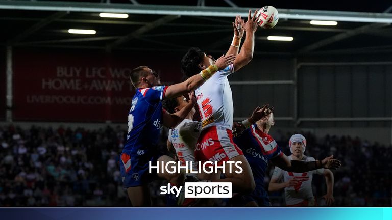 Highlights of the Super League clash between St Helens and Wakefield Trinity