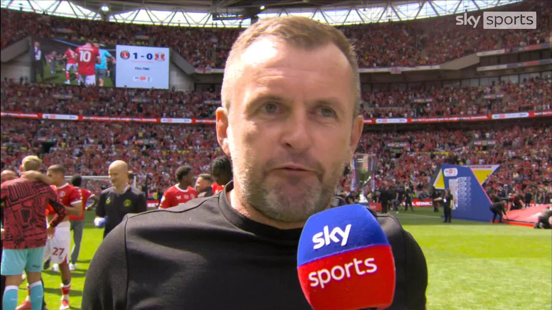 'I'm so proud, but now we kick on!' | Jones reacts to winning the League One play-offs!