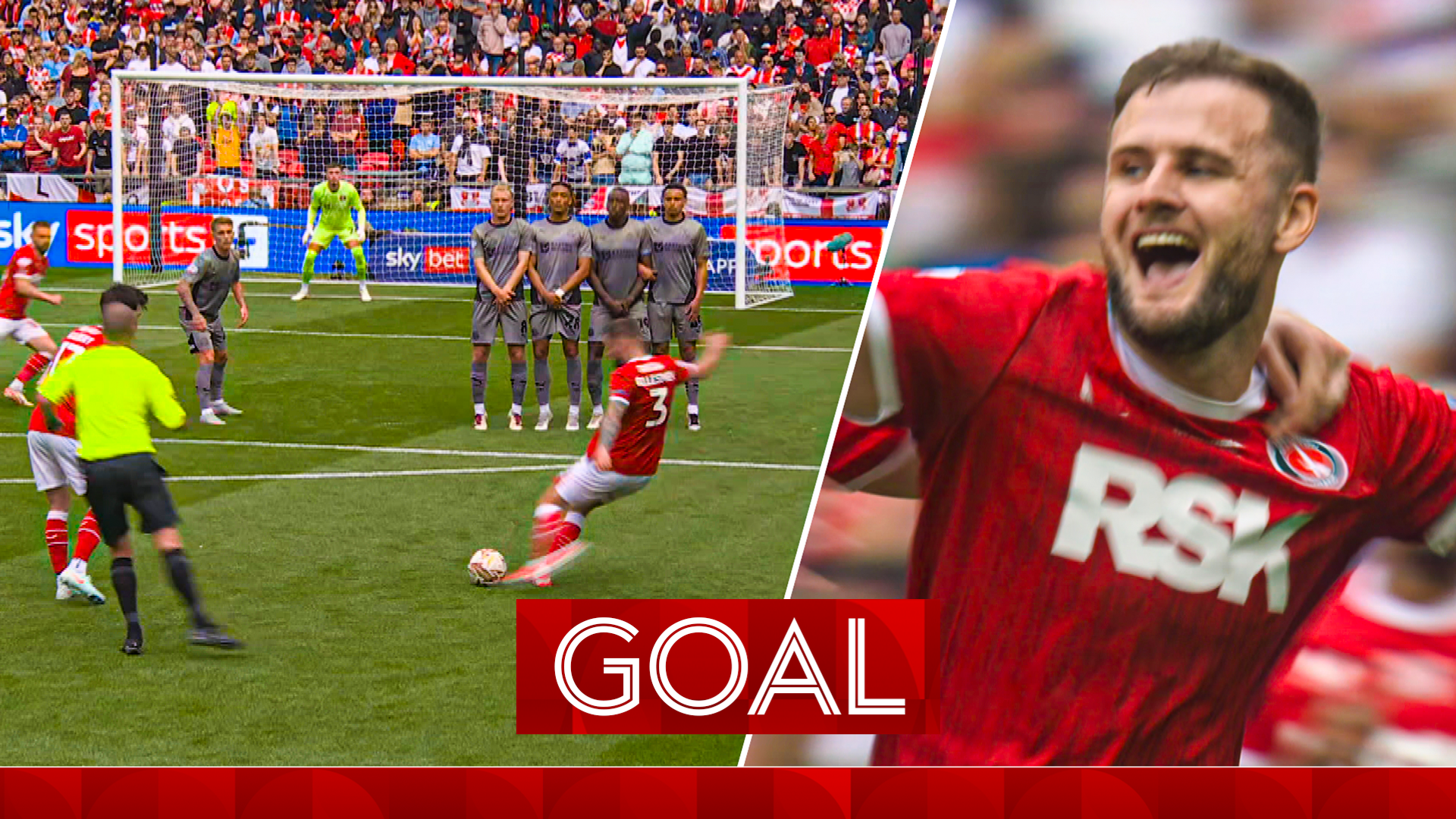 'WOW' | Gillesphey fires Charlton in front with sensational free-kick!