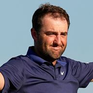Scottie Scheffler celebrates after winning the PGA Championship golf tournament at the Quail Hollow Club, Sunday, May 18, 2025, in Charlotte, N.C. (AP Photo/George Walker IV) 