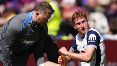 Image of Dejan Kulusevski picked up the knee injury in Sunday's home defeat to Crystal Palace